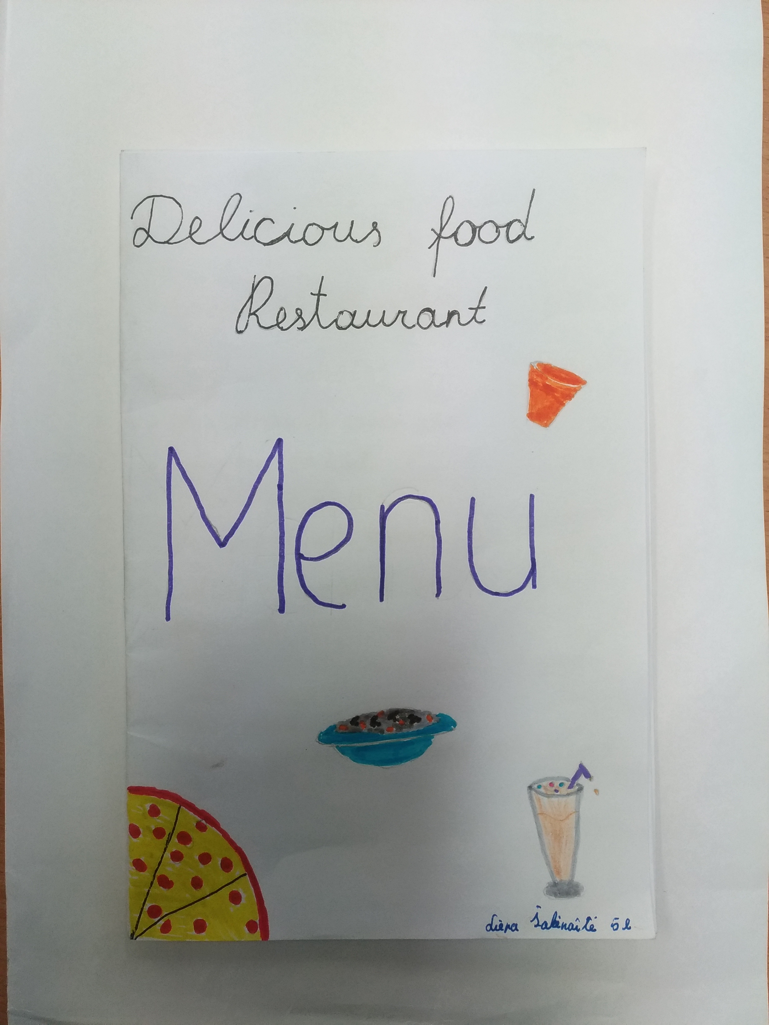 Project Ordering Food and Drinks in a Cafe MENU level A2 Vilnius Jonas Basanavičius pregymnasium 5th graders 2019 (13)
